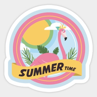 summer flamingo Sticker